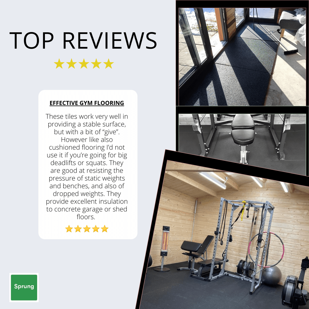 11mm Sprung PRO - Heavy Duty Gym Rubber Mats
