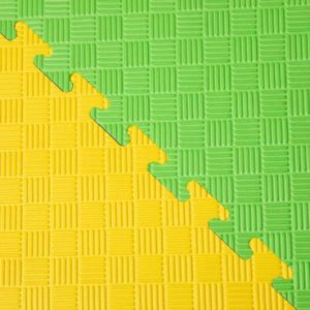 26mm Premium Reversible EVA Tatami Foam Mats - Dual Yellow/Green