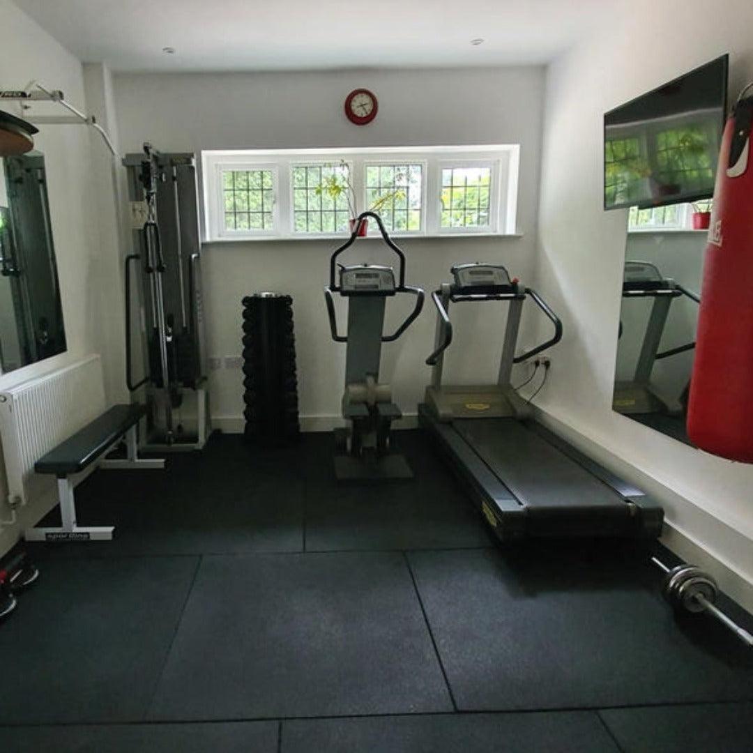 43mm Sprung PRO Rubber AntiShock Gym Flooring Tile