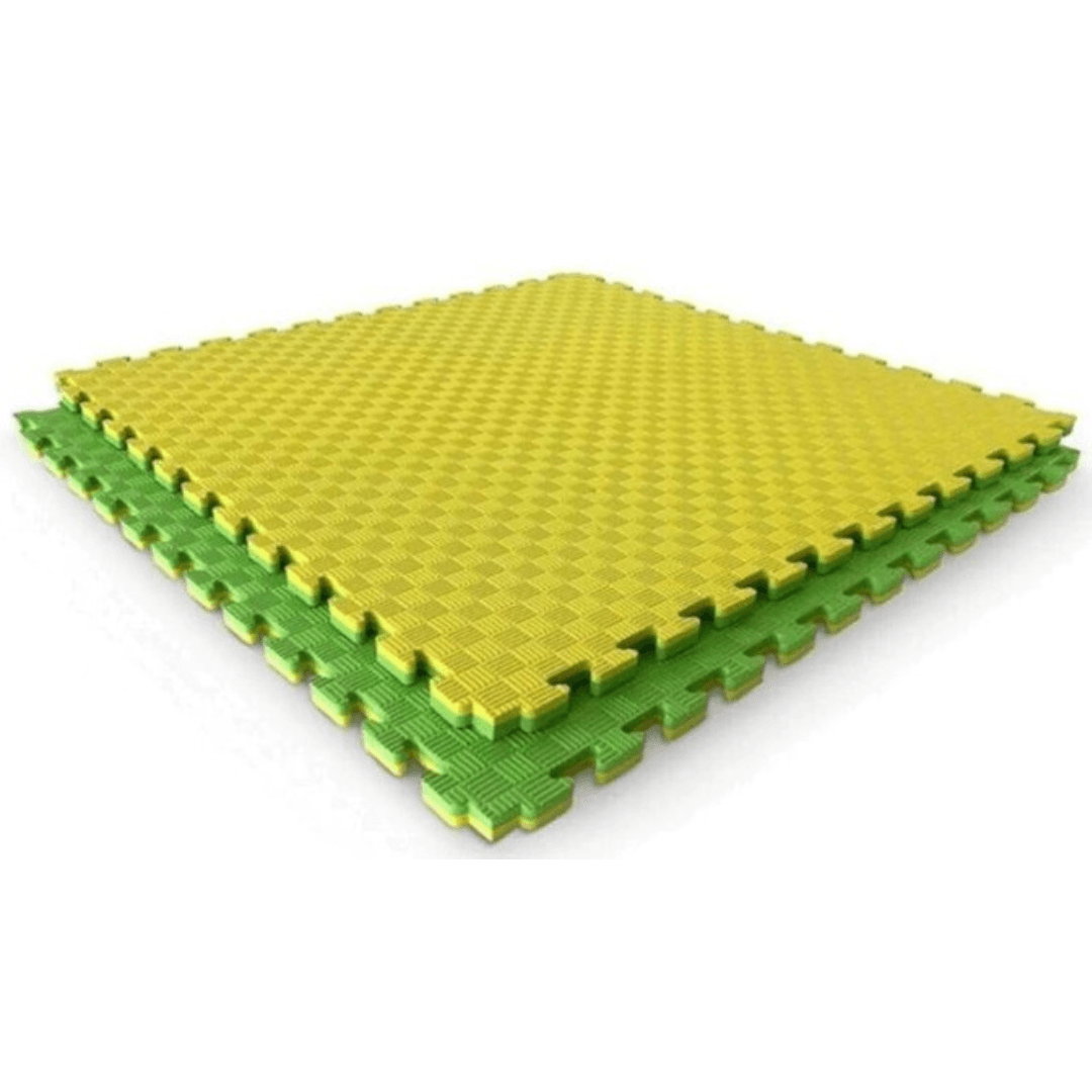 26mm Premium Reversible EVA Tatami Foam Mats - Dual Yellow/Green