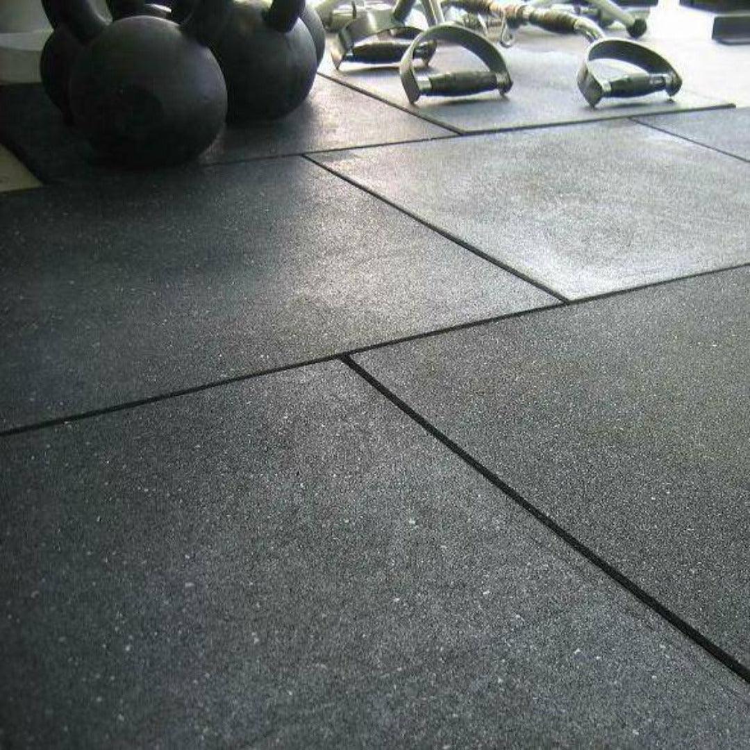 43mm Sprung PRO Rubber AntiShock Gym Flooring Tile