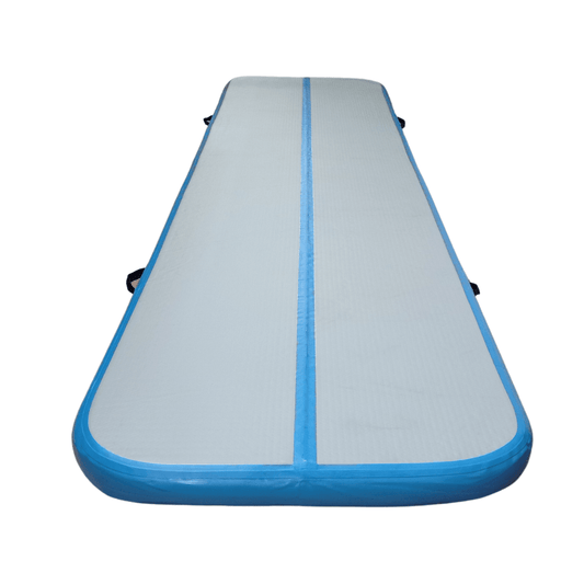 Air Track Inflatable Gymnastics Mat with Pump - 400x100cm - Blue- FREE SHIPPING